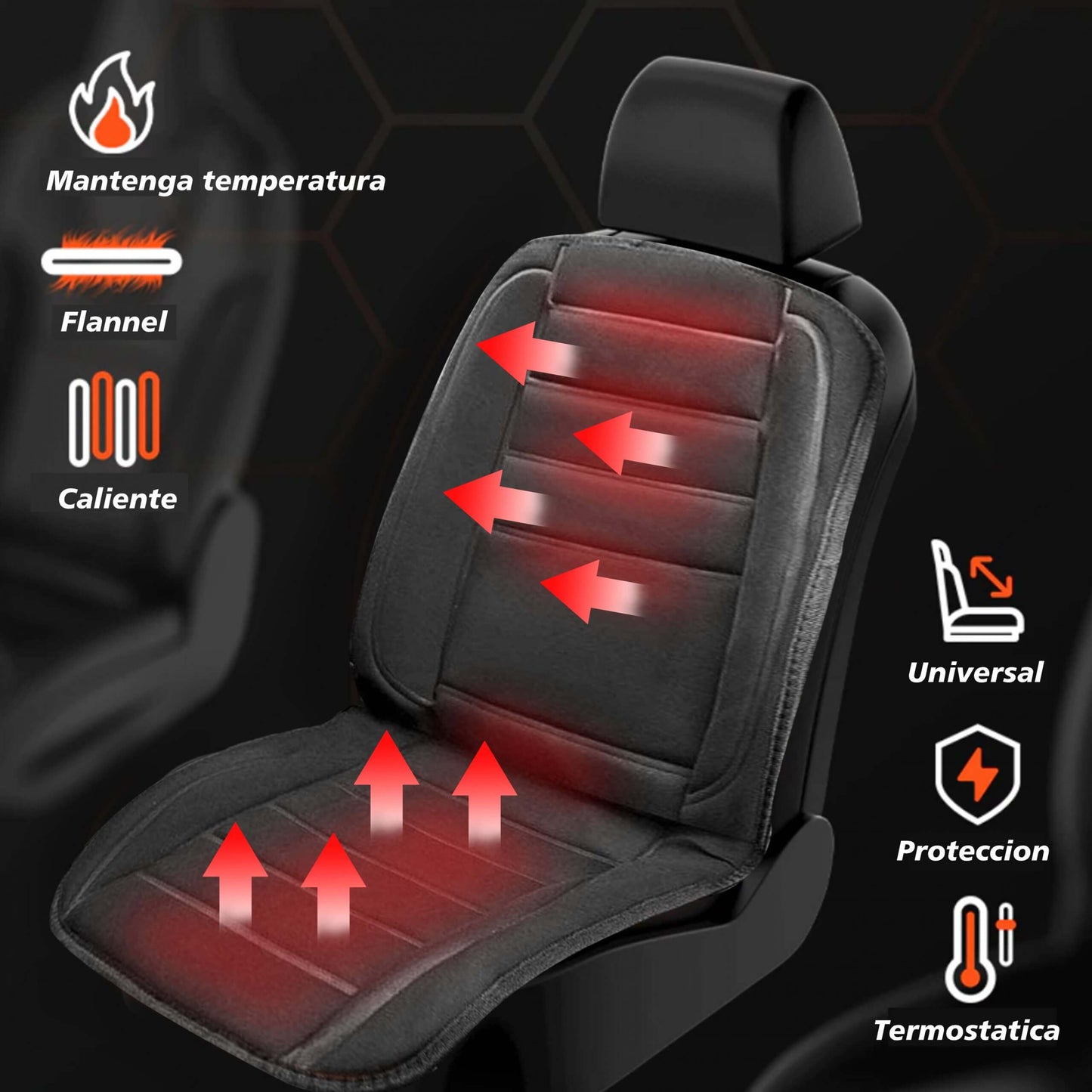 Funda calefactor para automóvil ThermoLux™ - Calor sin esperar