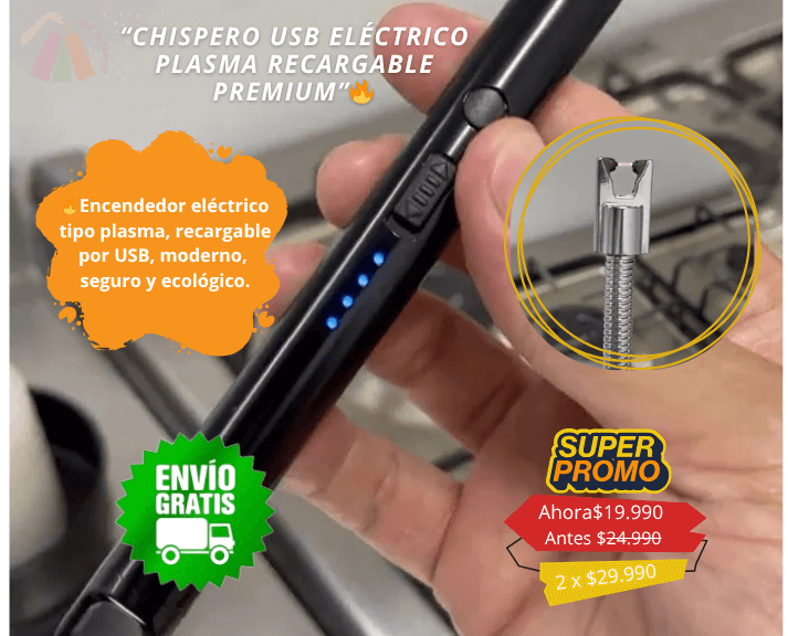 Chispero Encendedor USB Eléctrico Plasma- ¿Pierdes dinero en encendedores que se pierden o en fósforos que se humedecen?