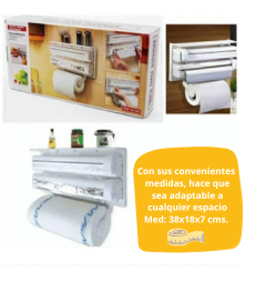 DISPENSADOR CORTA FÁCIL 3 EN 1 - ¿Problemas para cortar el papel film o aluminio?, ¿No sabes dónde está??