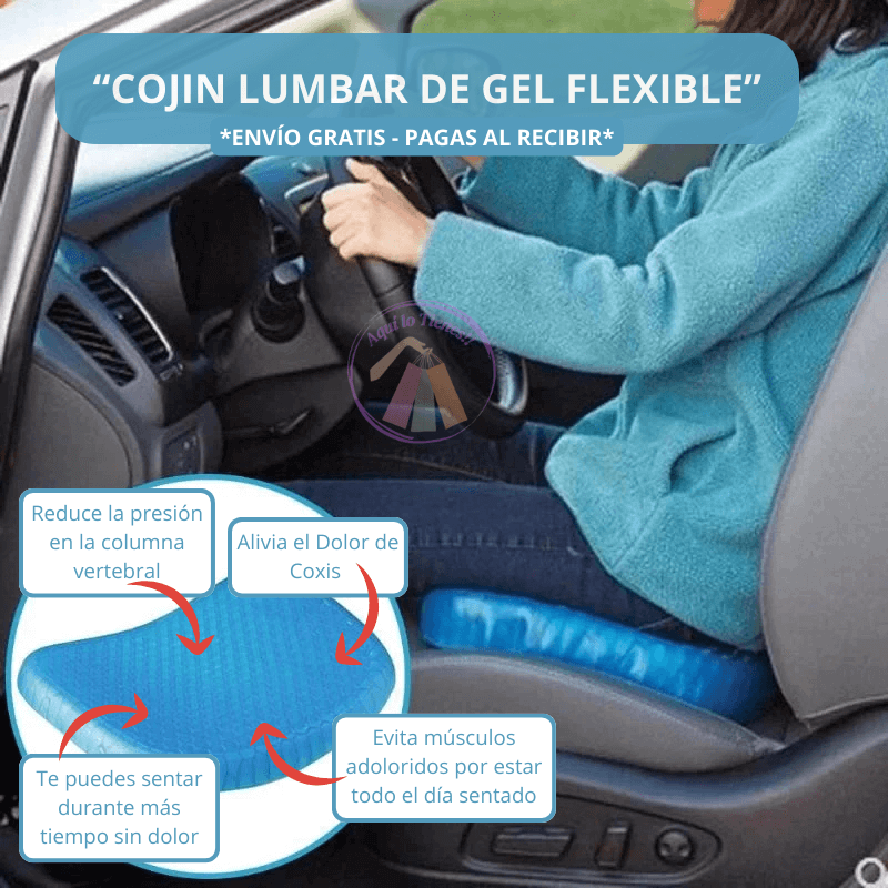 COJIN LUMBAR DE GEL FLEXIBLE-Alivia dolores en tu espalda y mejora tu postura ⭐⭐⭐⭐⭐ 4.9/5 |+1500 Compras
