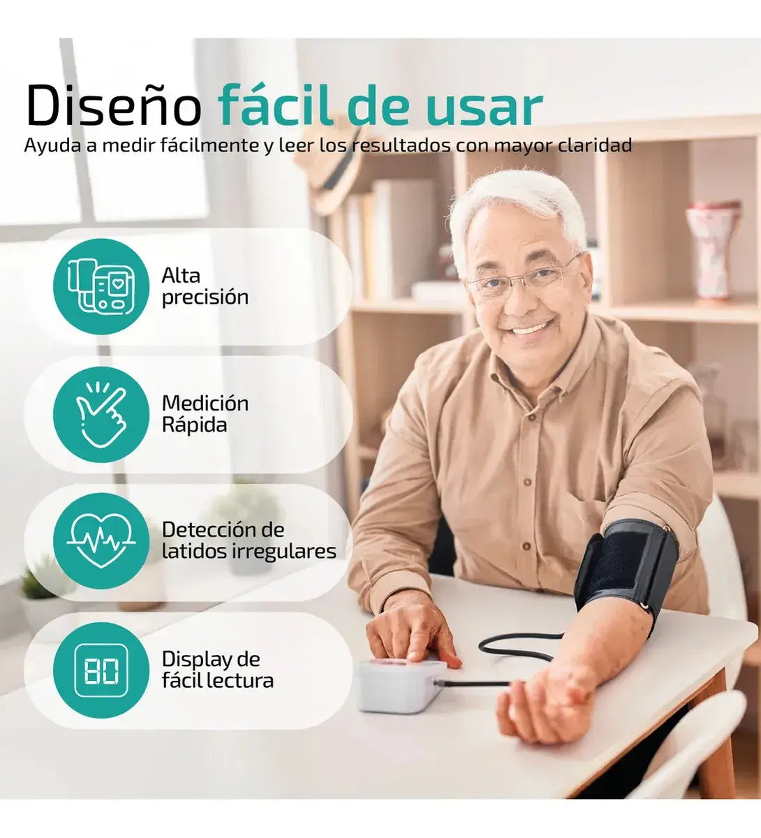 Pack Monitor digital de presión arterial "Más Salud" + oxímetro de regalo: Cuidado y Salud en Casa