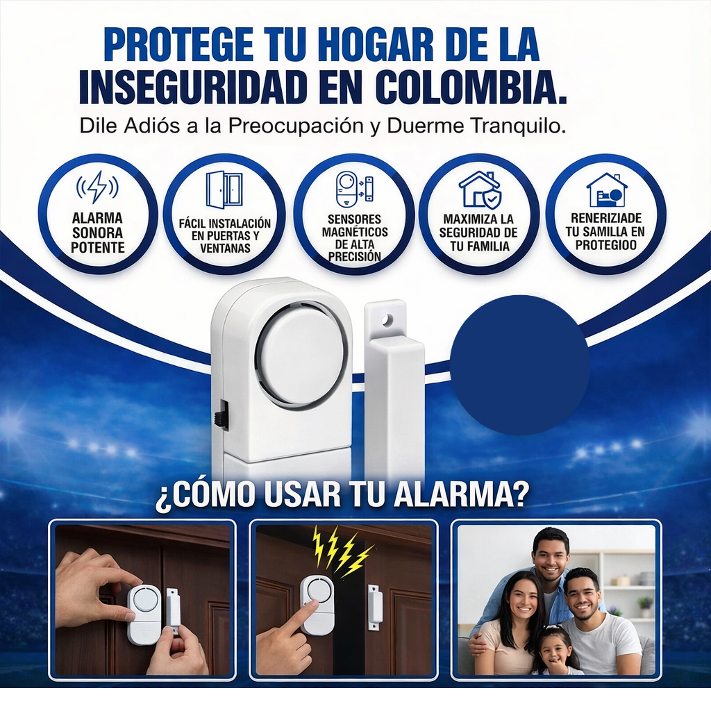 Alarma Puerta Ventana Sensor Magnético ProtecMax™ - Mayor protección, Mayor seguridad