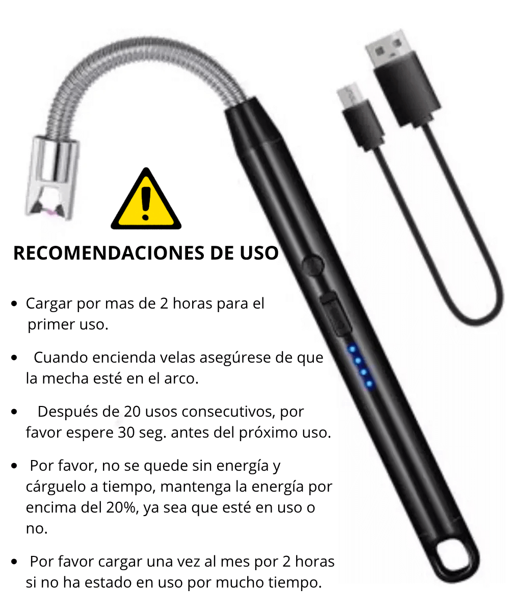 Chispero Encendedor USB Eléctrico Plasma- ¿Pierdes dinero en encendedores que se pierden o en fósforos que se humedecen?