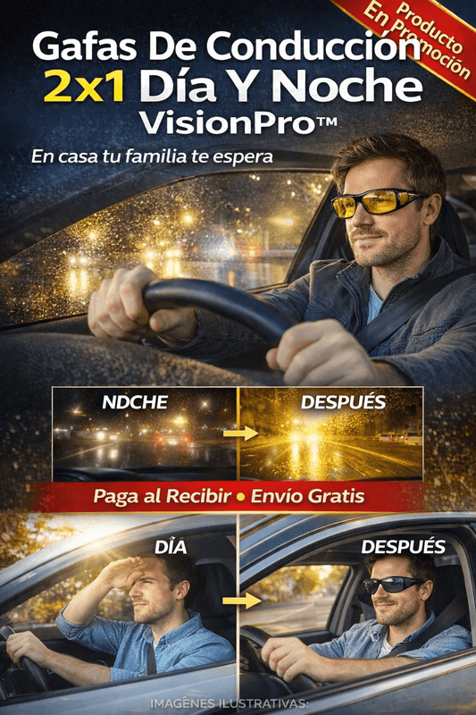 Gafas De Conducion 2x1 Dia Y Noche VisionPro™ - En casa tu famila te espera
