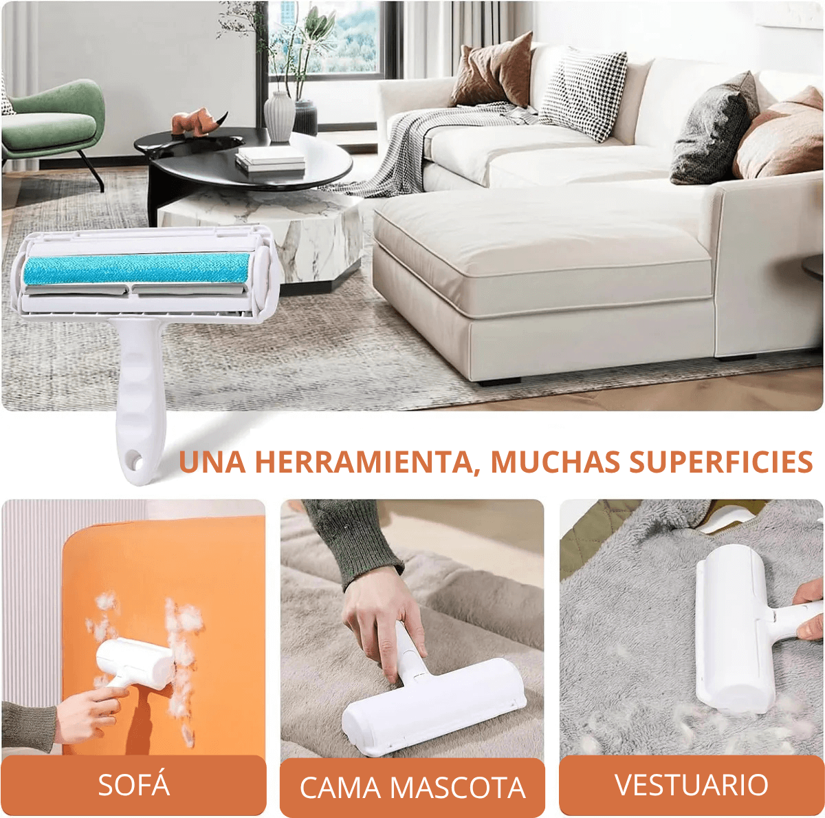 Rodillo Removedor de Pelos - ¿estás cansado de luchar con sus pelos por toda la casa, la ropa o el auto?