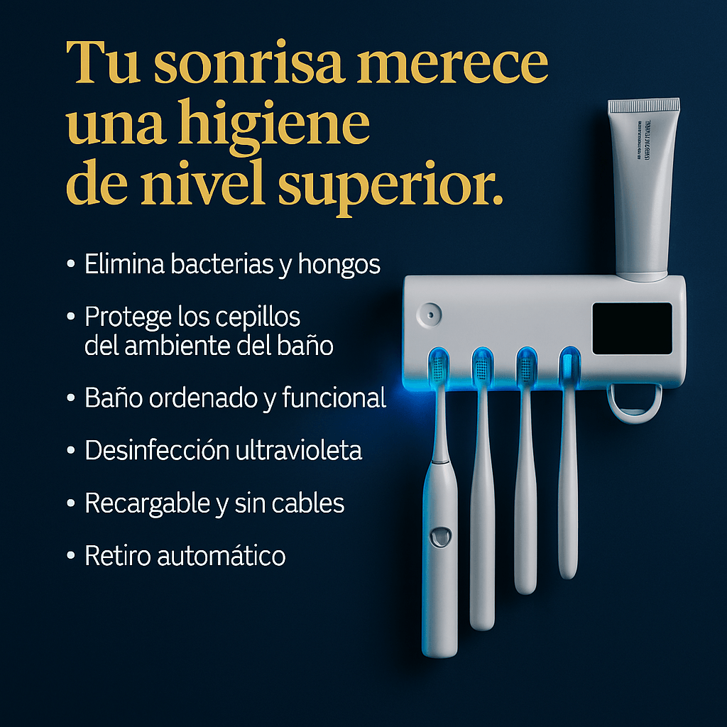Esterilizador Inteligente para Cepillos de Dientes Dentavia™-  Higiene, orden y tranquilidad en tu baño.