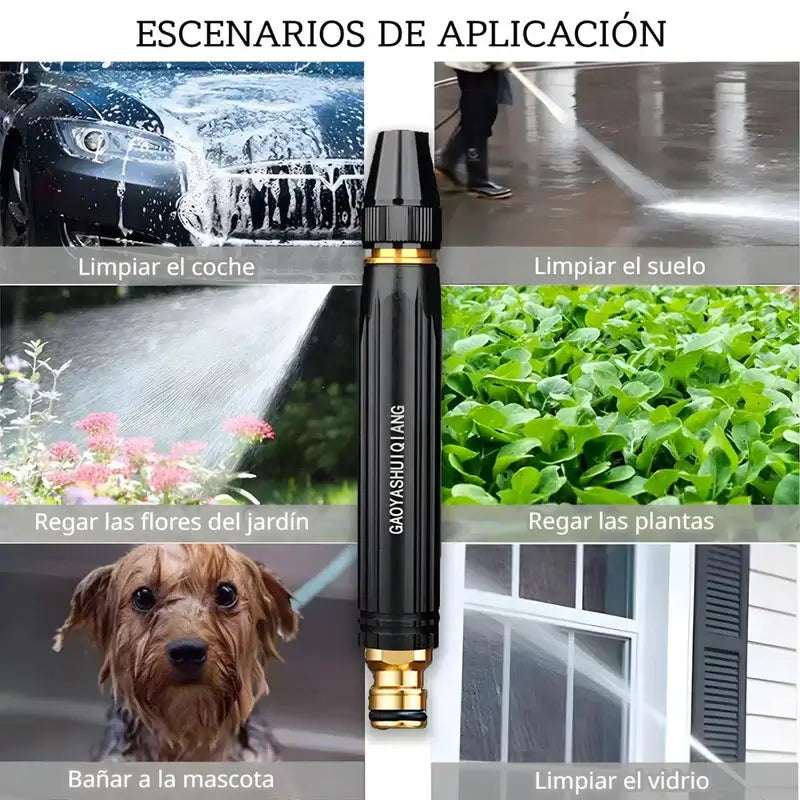 Boquilla pulverizador de agua Hidromax™ - Limpieza potente para auto, patio y hogar