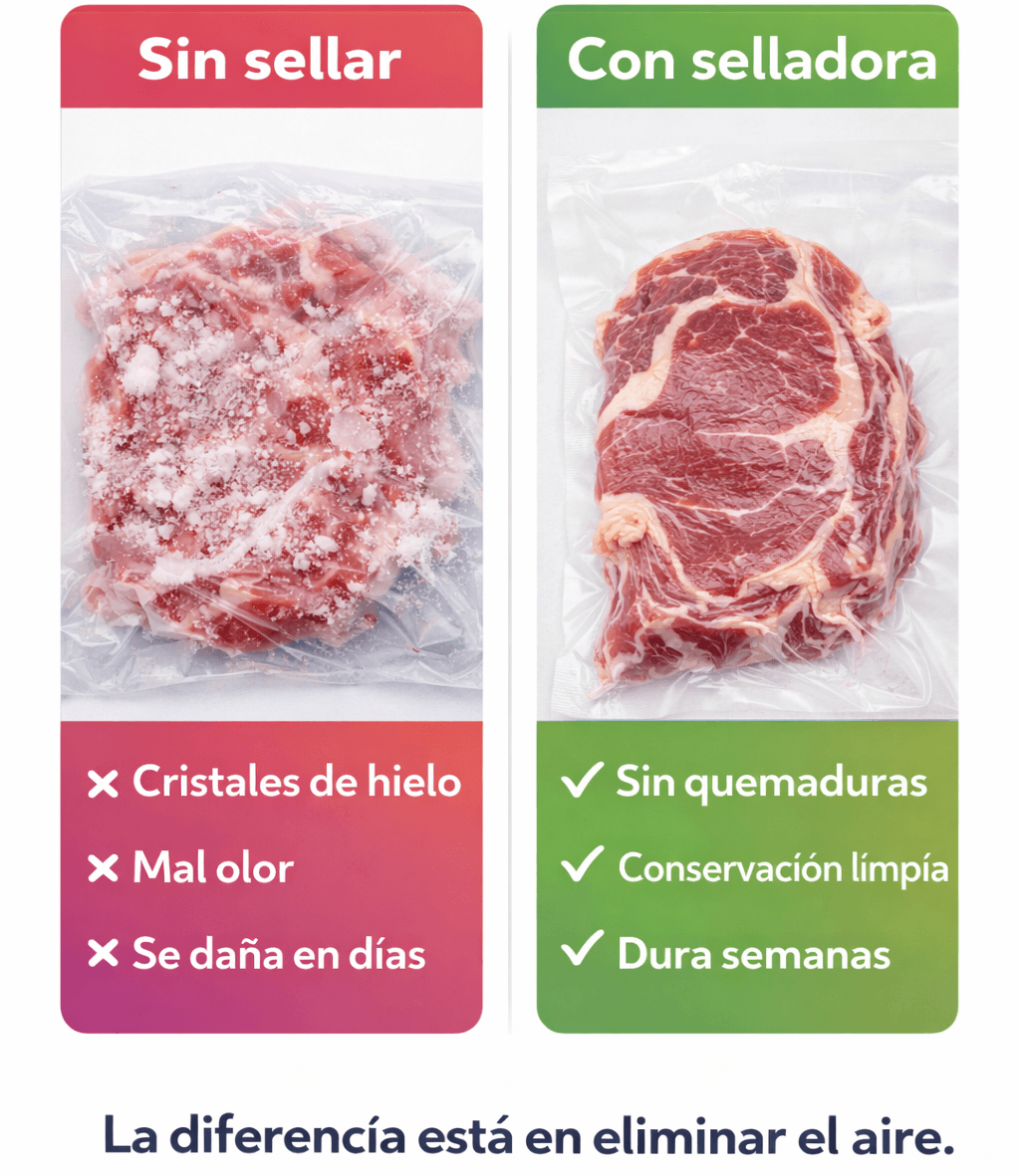 Selladora al Vacío ConserMax™ - “Cuida tus alimentos, cuida tu bolsillo”