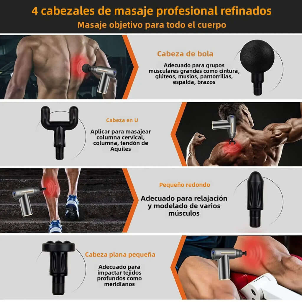 Pistola Masajeadora Profesional RelaxPro™ - Disminuye la rigidez muscular y mejora tu bienestar.