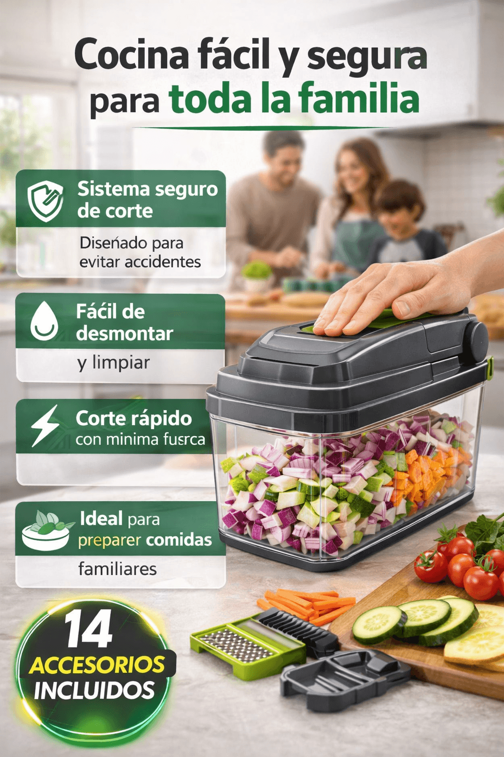 Picador 14 En 1 CortaMax™ - Cocina en minutos sin esfuerzo