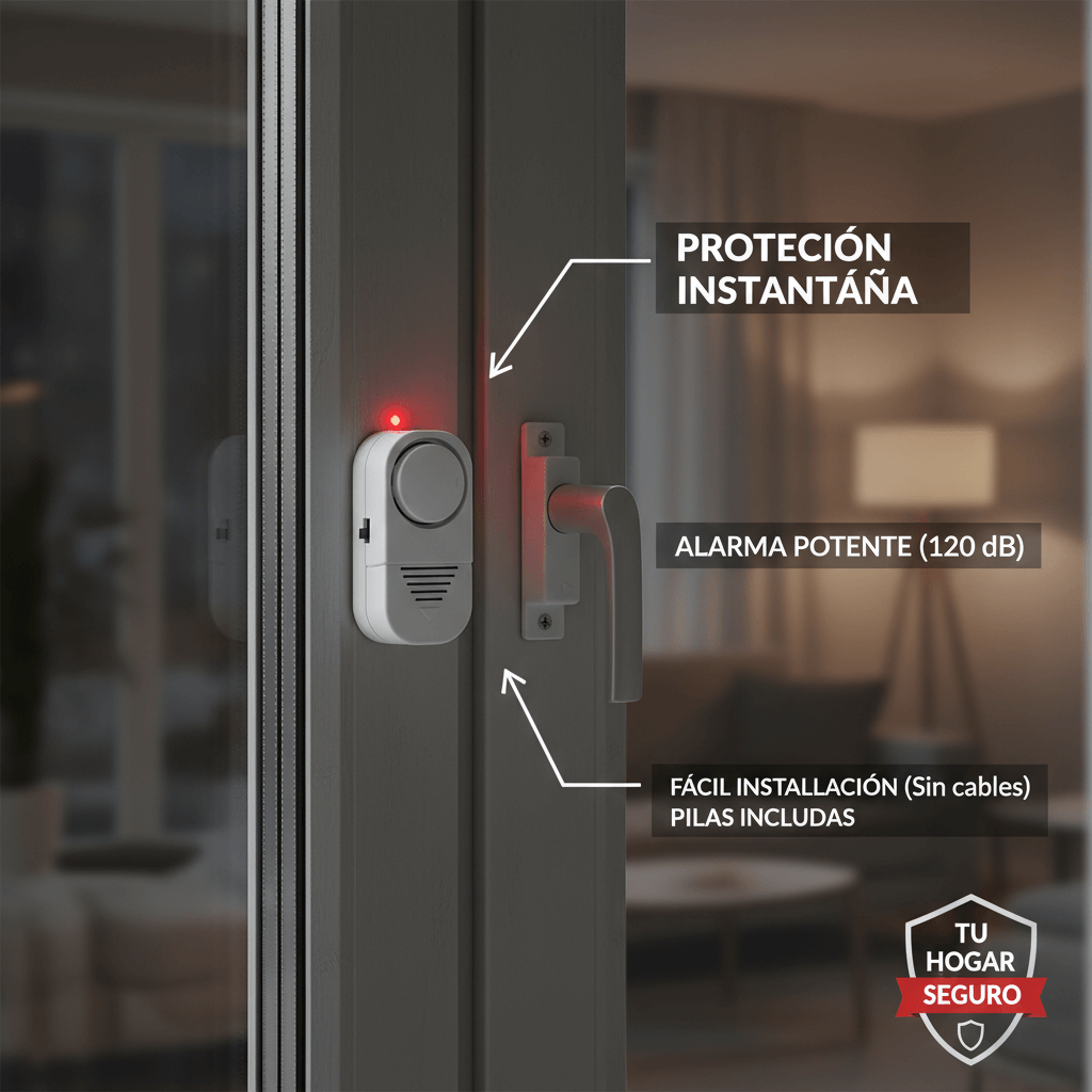 Alarma Puerta Ventana Sensor Magnético ProtecMax™ - Mayor protección, Mayor seguridad
