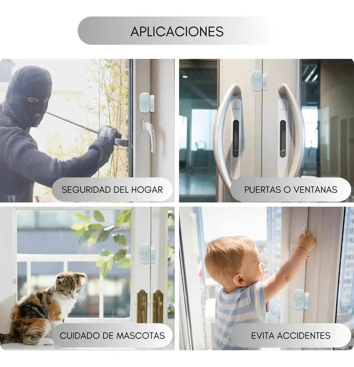 Alarma Puerta Ventana Sensor Magnético ProtecMax™ - Mayor protección, Mayor seguridad