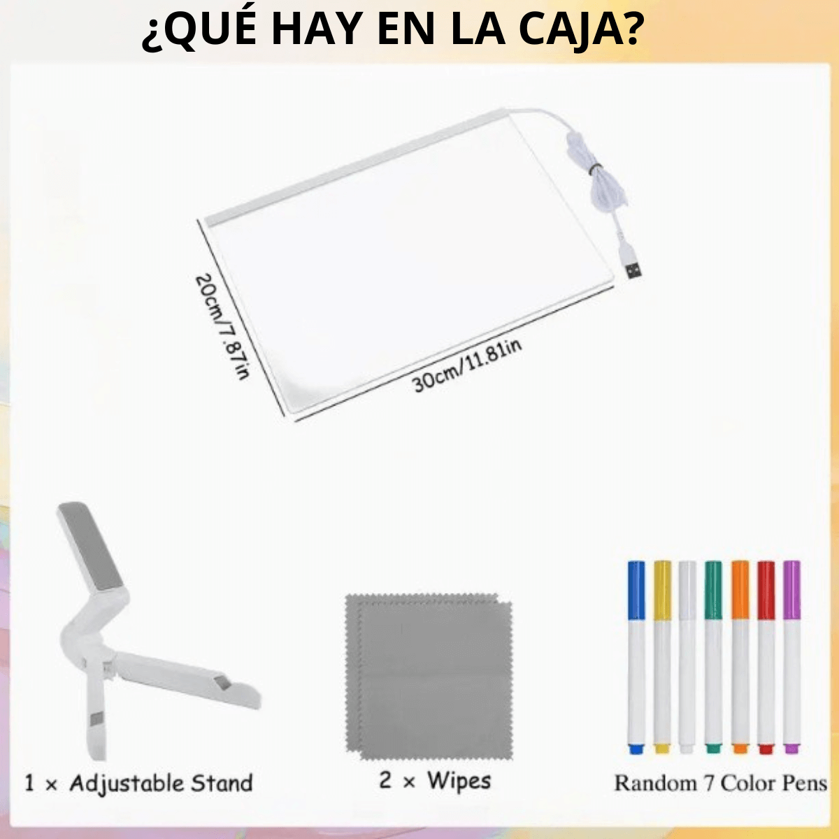 Pizarra Mágica LED LumiPad-Creatividad sin pantallas, sin estrés, ni gastos extras