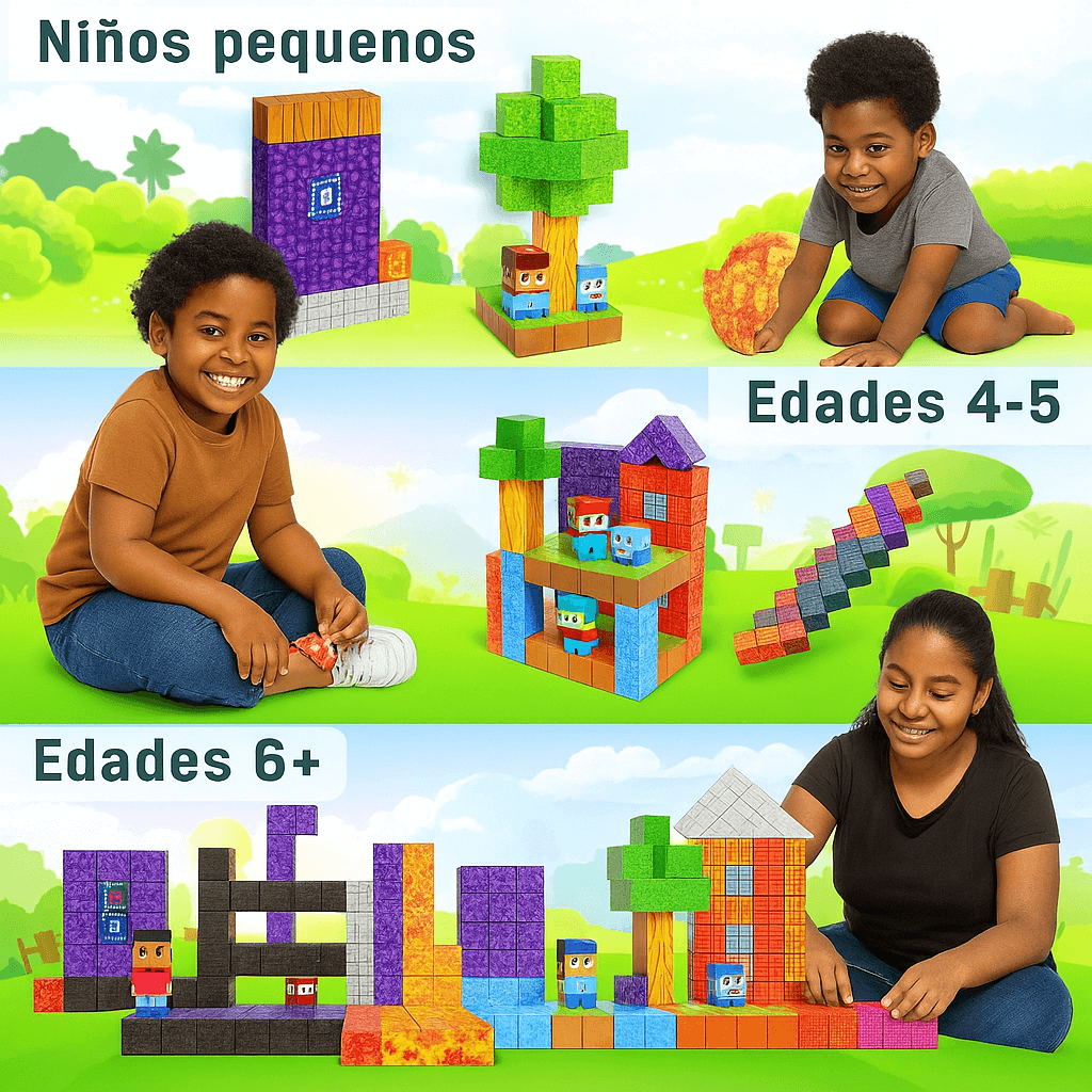 MagniBlocks Bloques Magnéticos Premium 28 PIEZAS-Adiós Pantallas, Bienvenida Creatividad