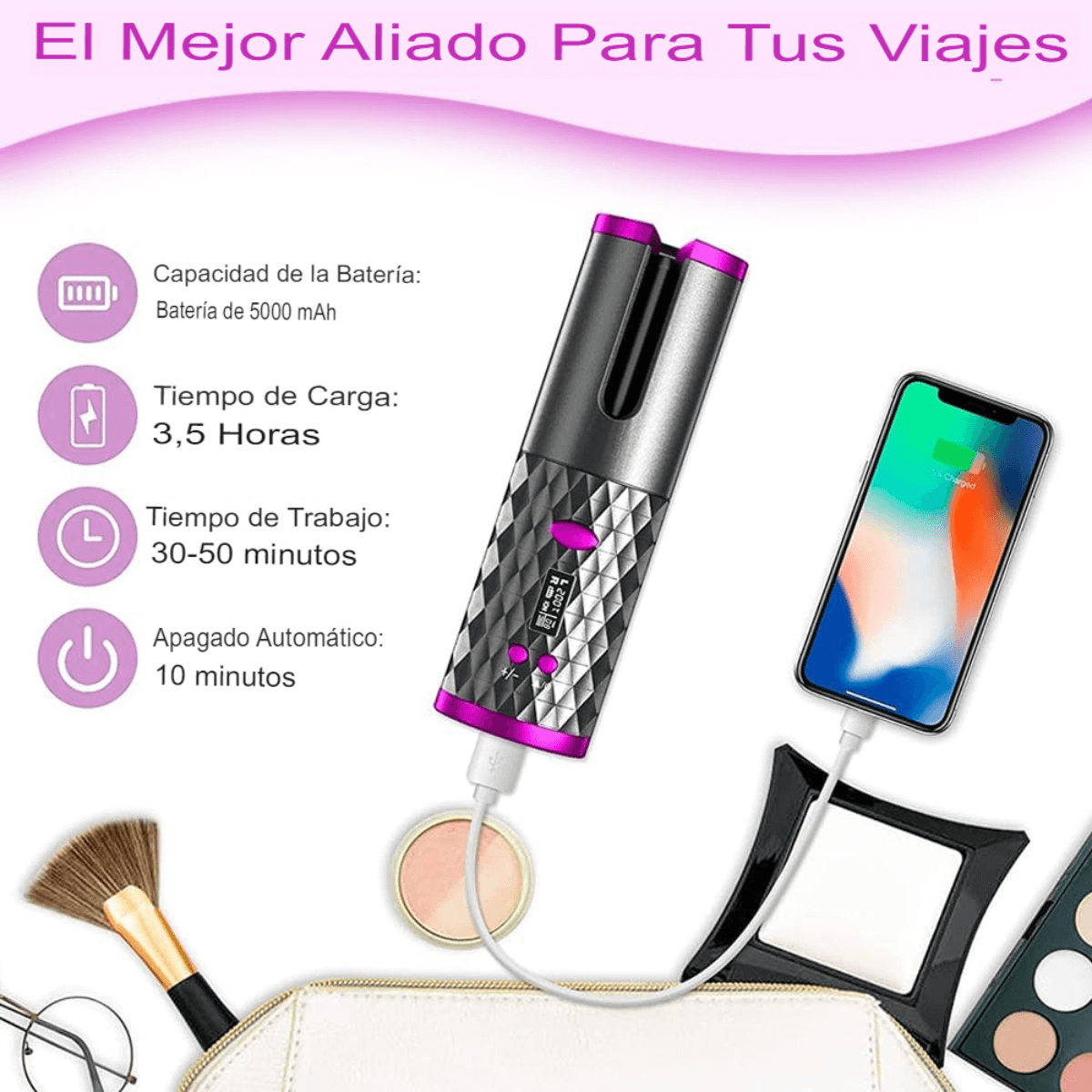 Rizador  Premium FreeCurl Go™- Menos Tiempo, Menos Dinero, Menos Quemaduras