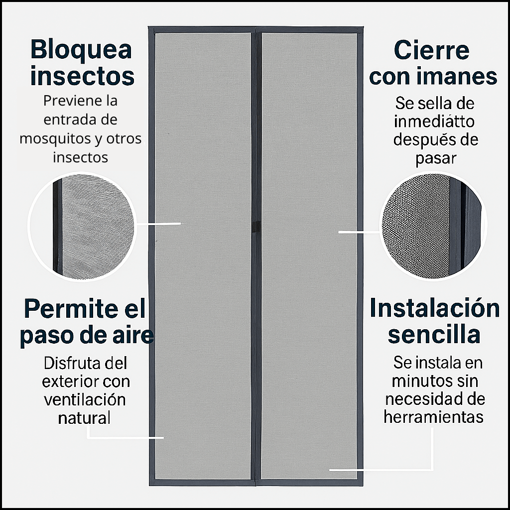 Malla Anti Mosquitos MosquiNet - ¡Deja pasar la brisa, no los insectos!