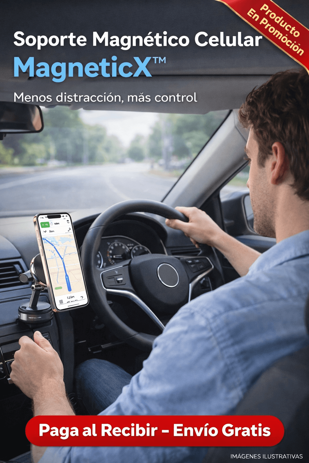 Soporte Magnetico Celular MagneticX™ - Menos distracción, más control