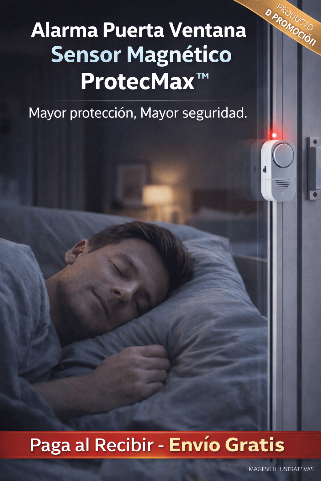 Alarma Puerta Ventana Sensor Magnético ProtecMax™ - Mayor protección, Mayor seguridad