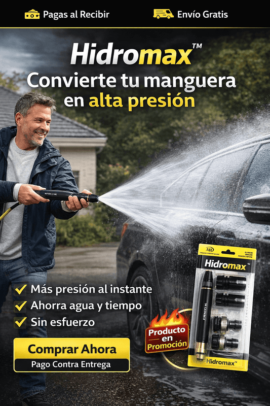 Boquilla pulverizador de agua Hidromax™ - Limpieza potente para auto, patio y hogar