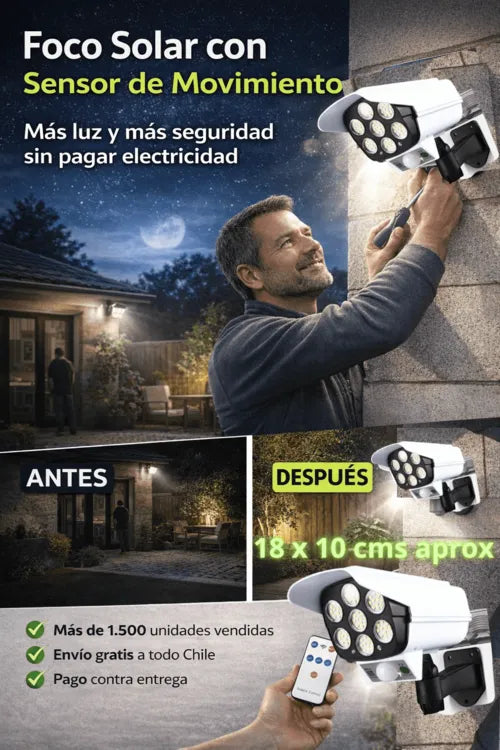 Foco solar Vigilux™ - Ilumina esos espacios oscuros mientras duermes